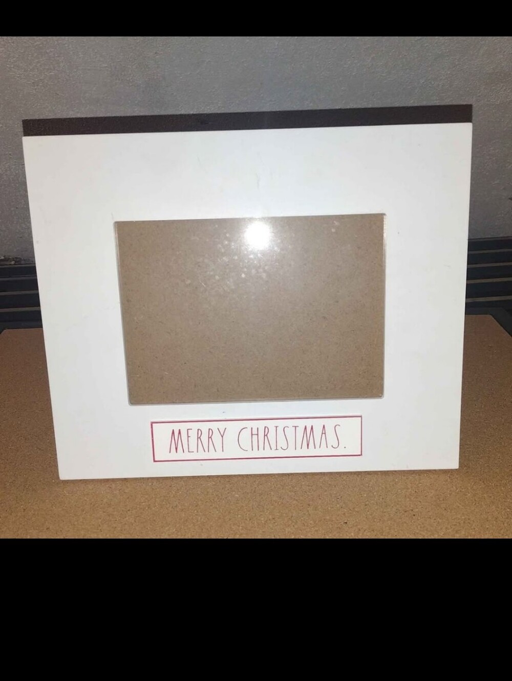 Rae Dunn White Frame with Red 'Merry Christmas' Accent